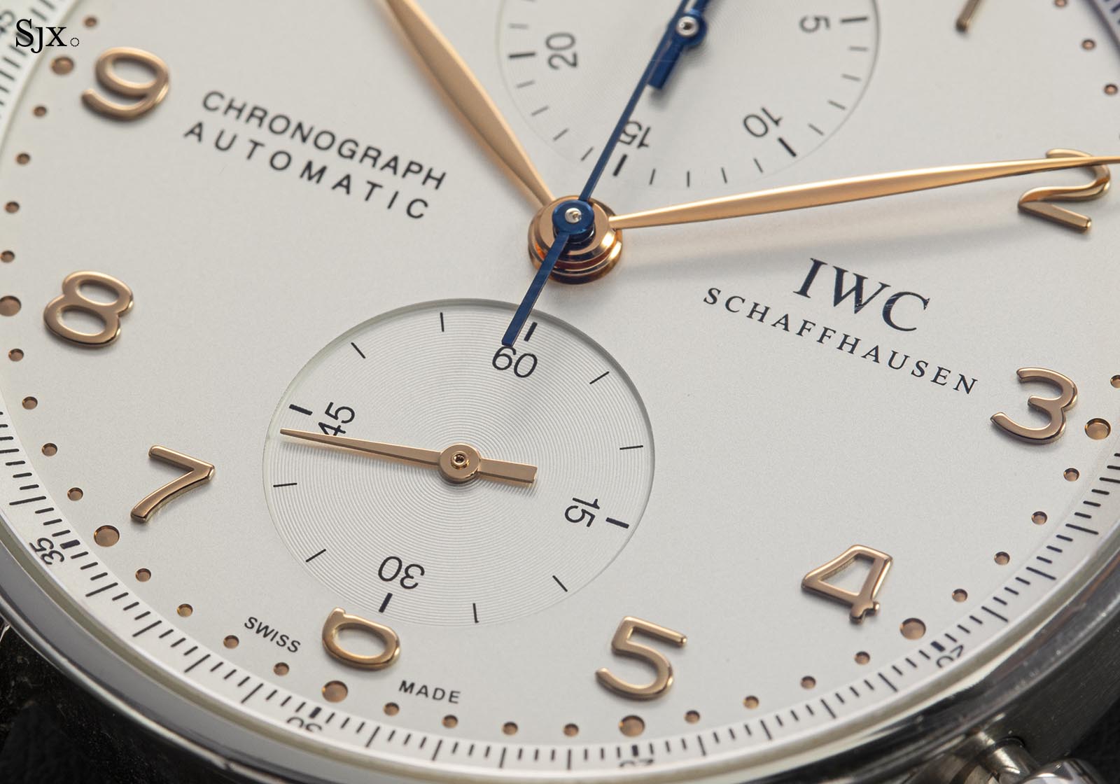 Up Close IWC Portugieser Chronograph 3716 SJX Watches