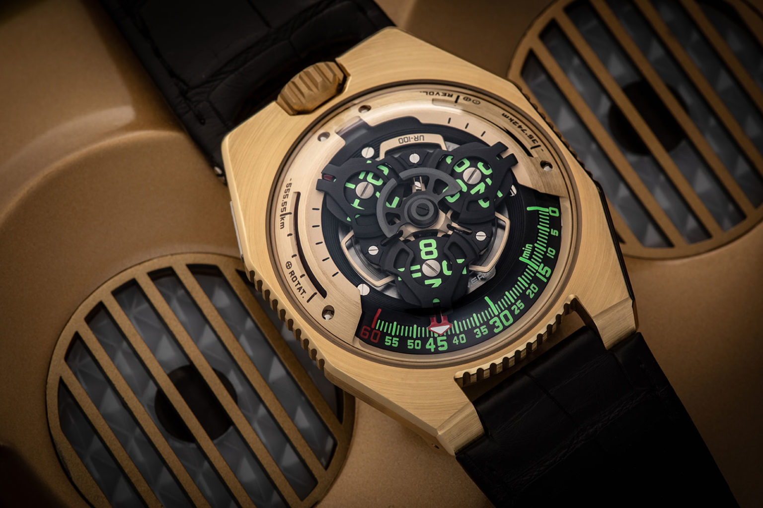 Urwerk Introduces the UR-100 Gold Edition | SJX Watches