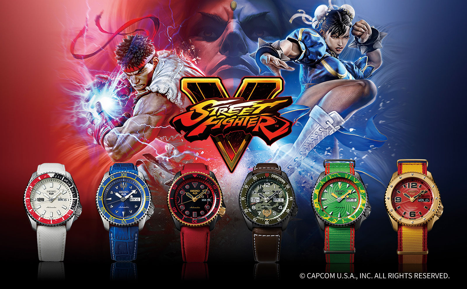 Seiko 5 Sports STREET FIGHTER V Limited Edition, BLANKA model