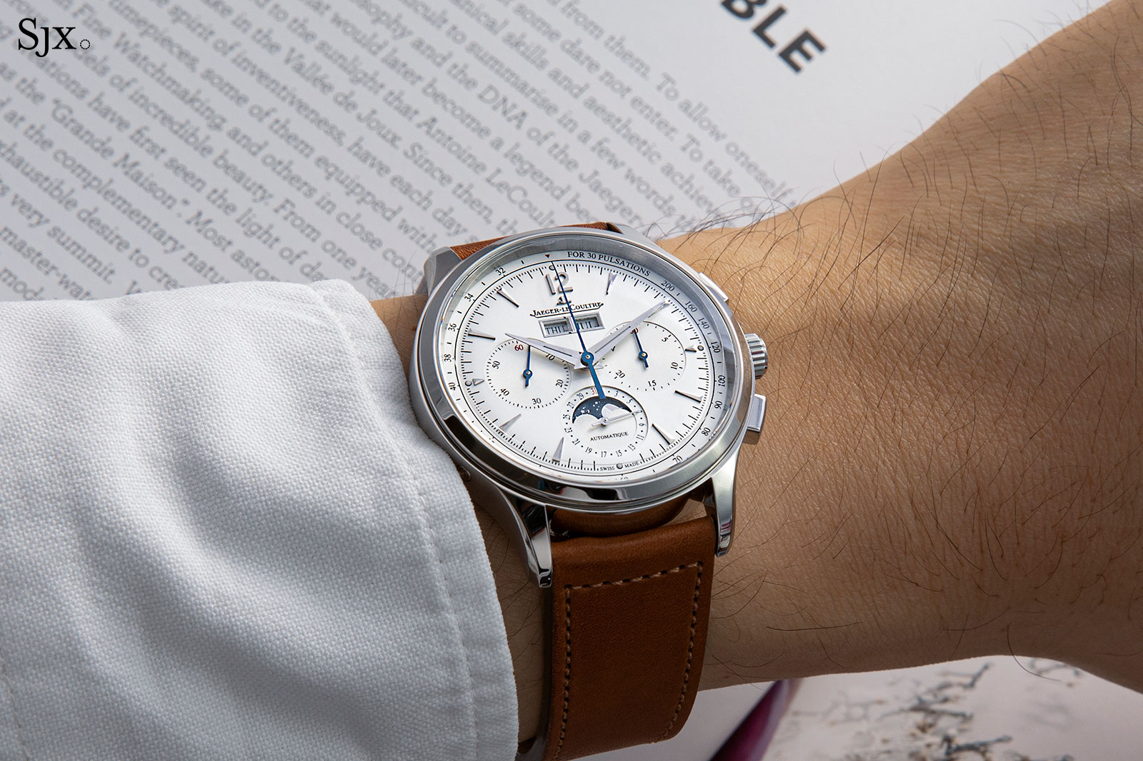 Up Close JaegerLeCoultre Master Control Chronograph Calendar SJX