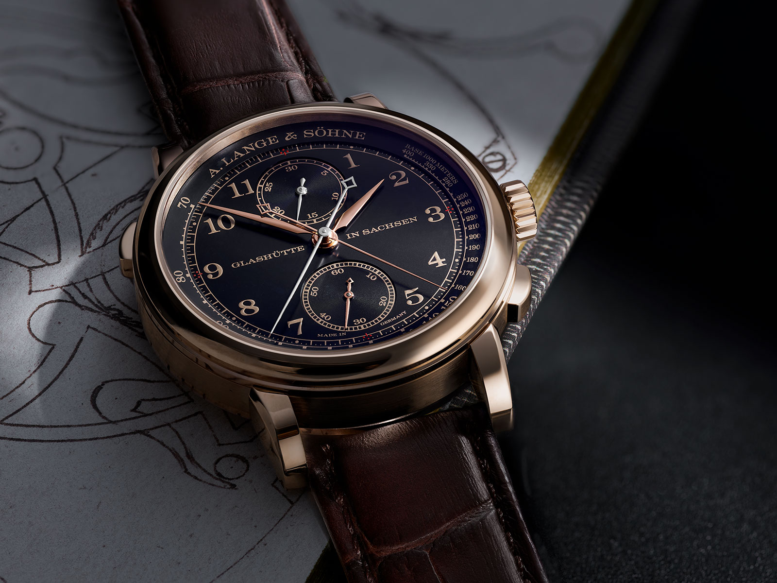 A. Lange & Söhne Introduces the 1815 Rattrapante Honeygold “Homage to F ...