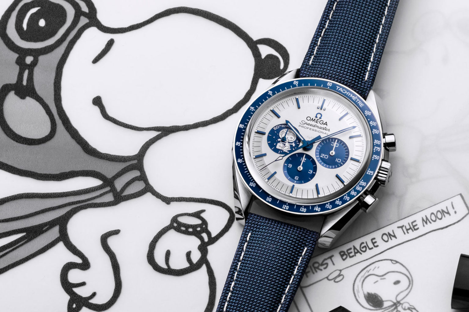 Omega Introduces The Speedmaster “silver Snoopy Award” 50th Anniversary Sjx Watches 