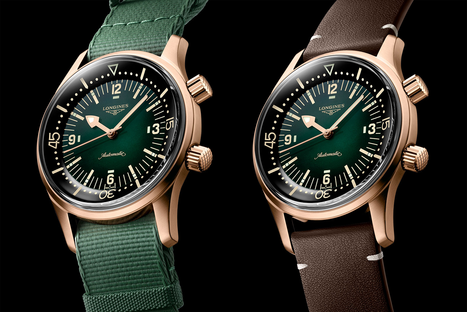 The Longines Legend Diver Bronze Green Dial