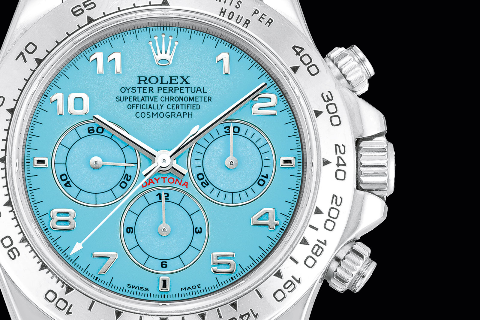 Auction Watch Rolex Zenith Daytona in Platinum with Blue Stella