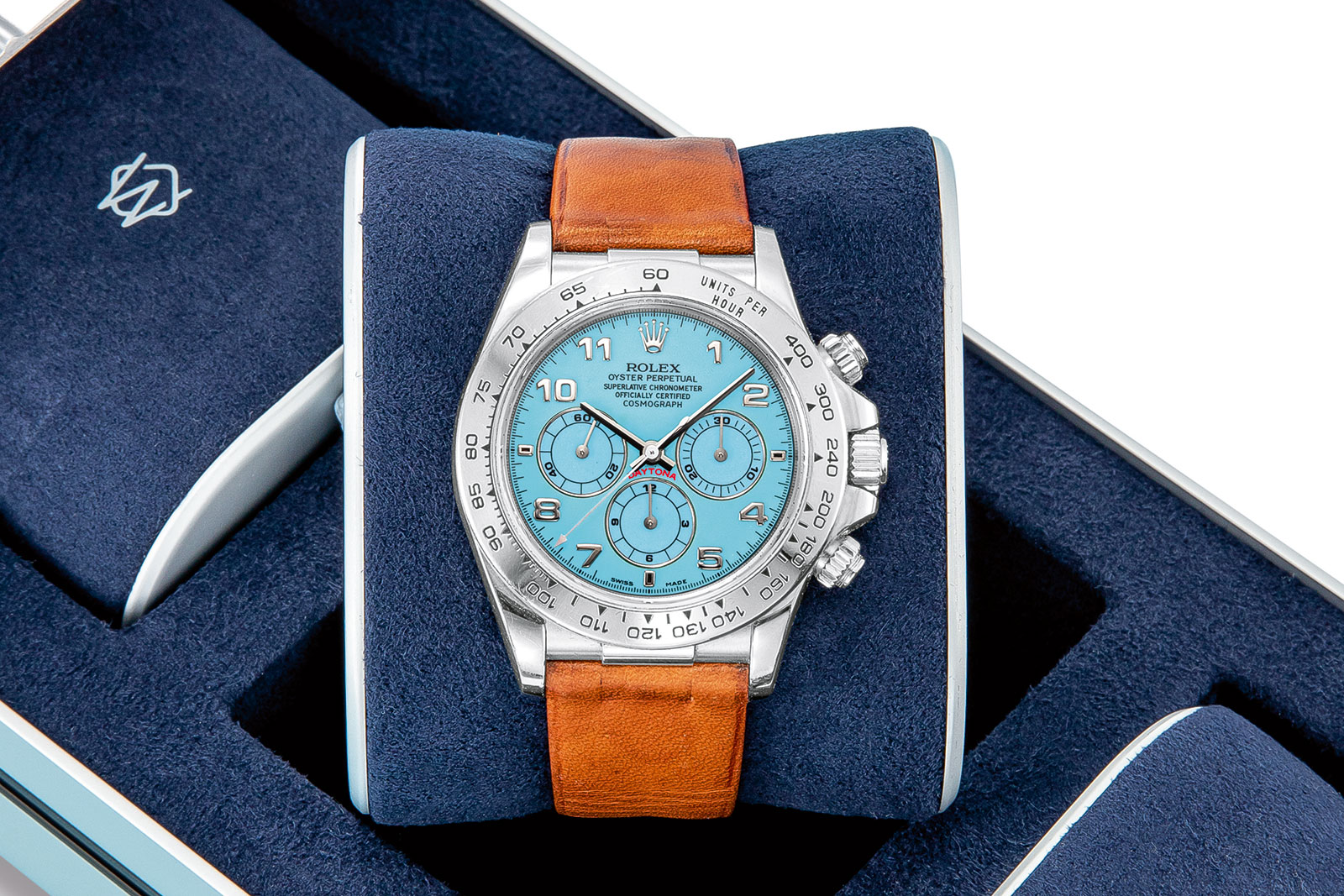 Auction Watch Rolex Zenith Daytona in Platinum with Blue Stella