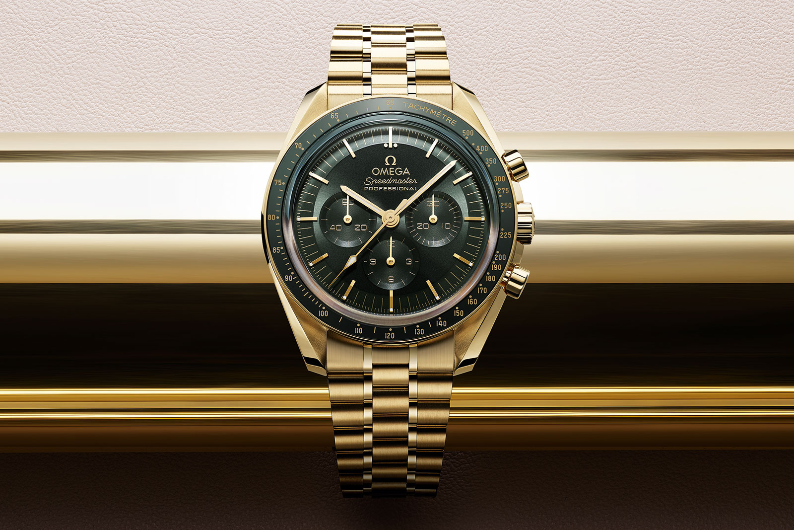 Omega Introduces the Speedmaster Moonwatch in Moonshine Gold | SJX