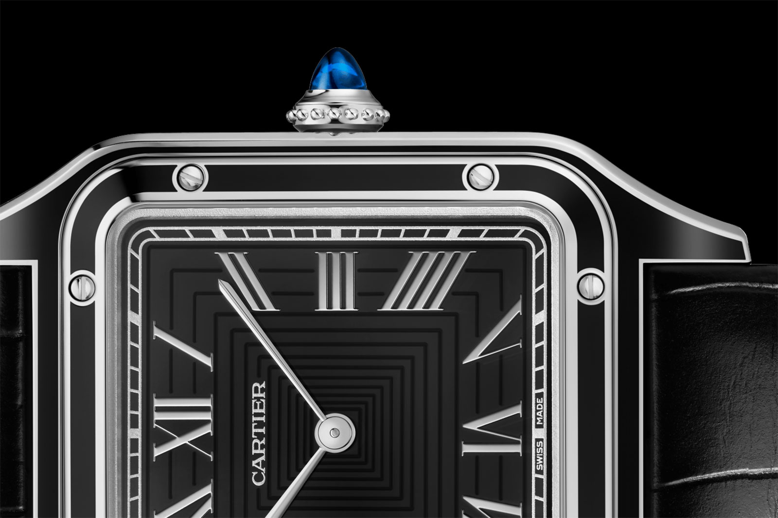 Cartier santos dumont online black