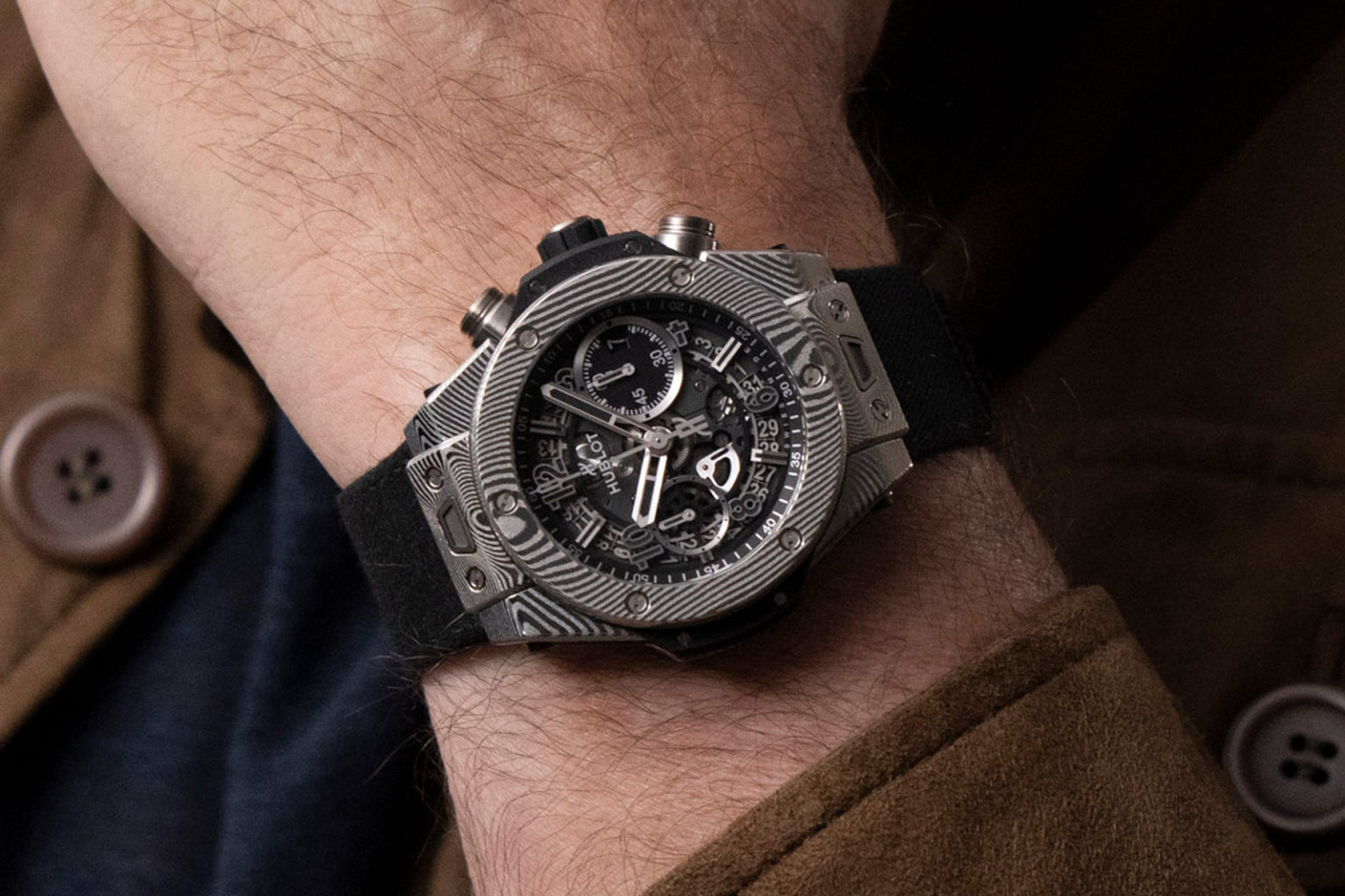 Hublot Introduces Big Bang Unico Gourmet in Damasteel | SJX Watches