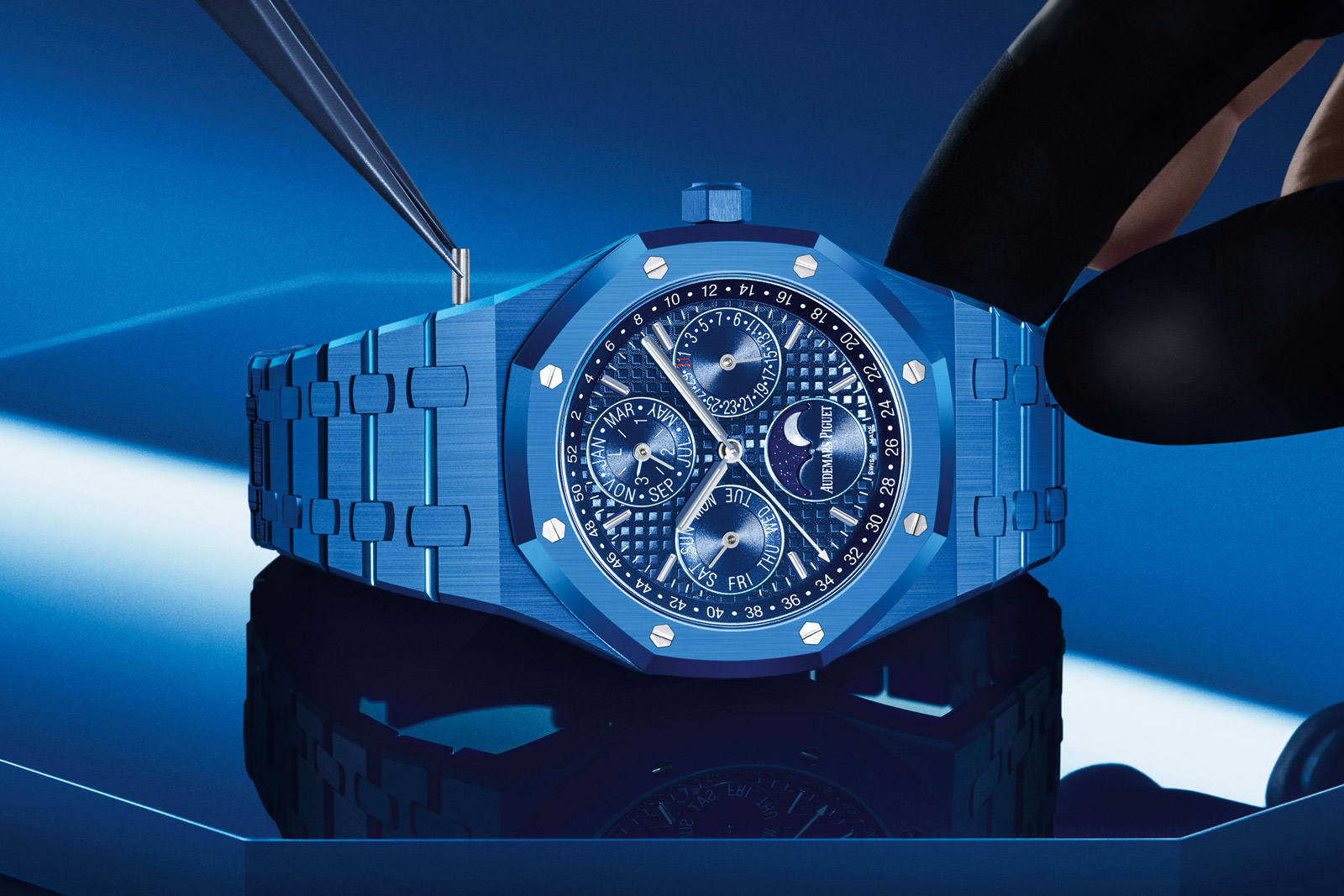 Audemars Piguet Royal Oak 26579CS Perpetual Calendar Blue Ceramic for  $564,995 for sale from a Seller on Chrono24