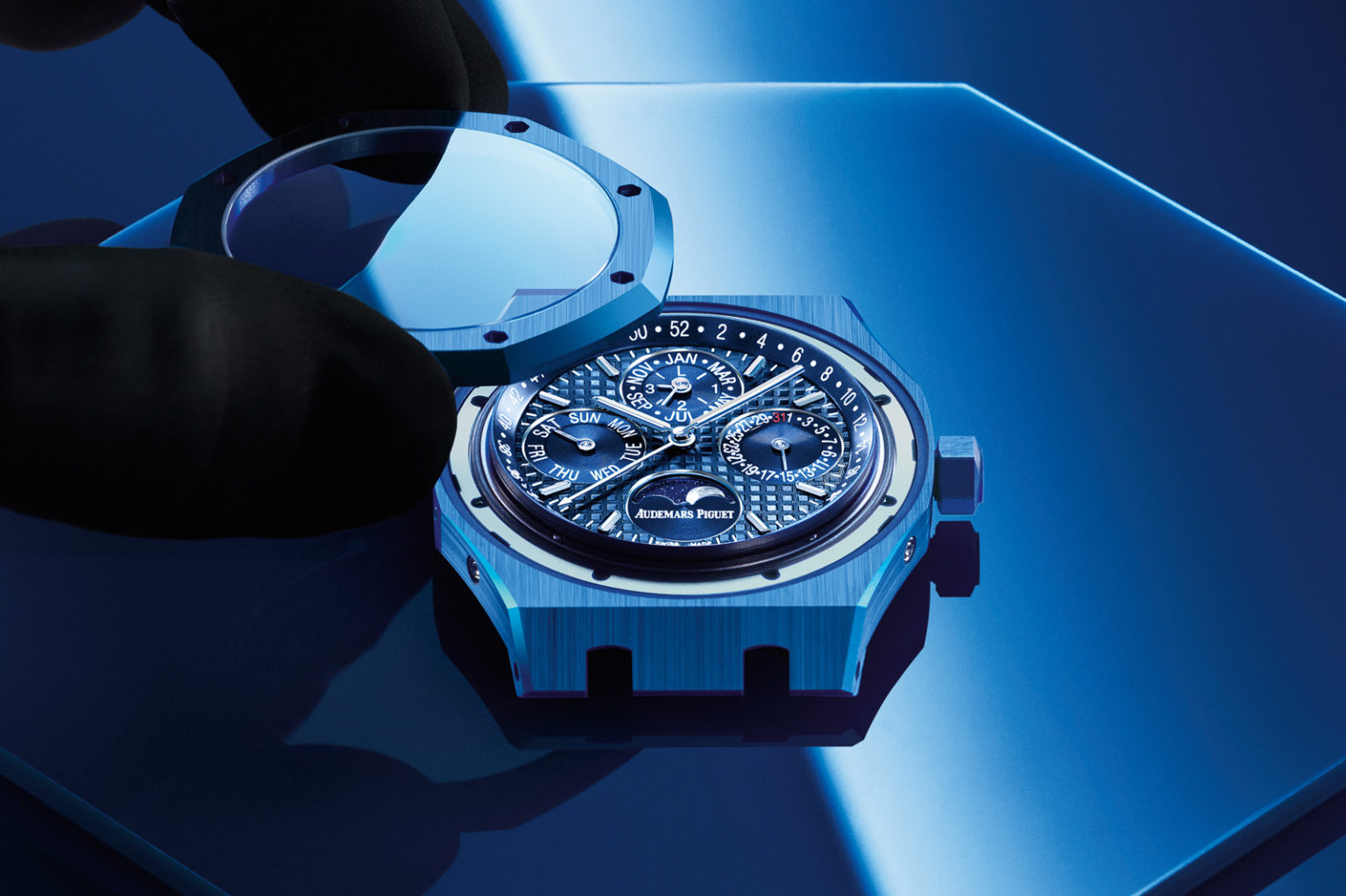 Audemars Piguet Debuts the Royal Oak Perpetual Calendar Blue Ceramic ...