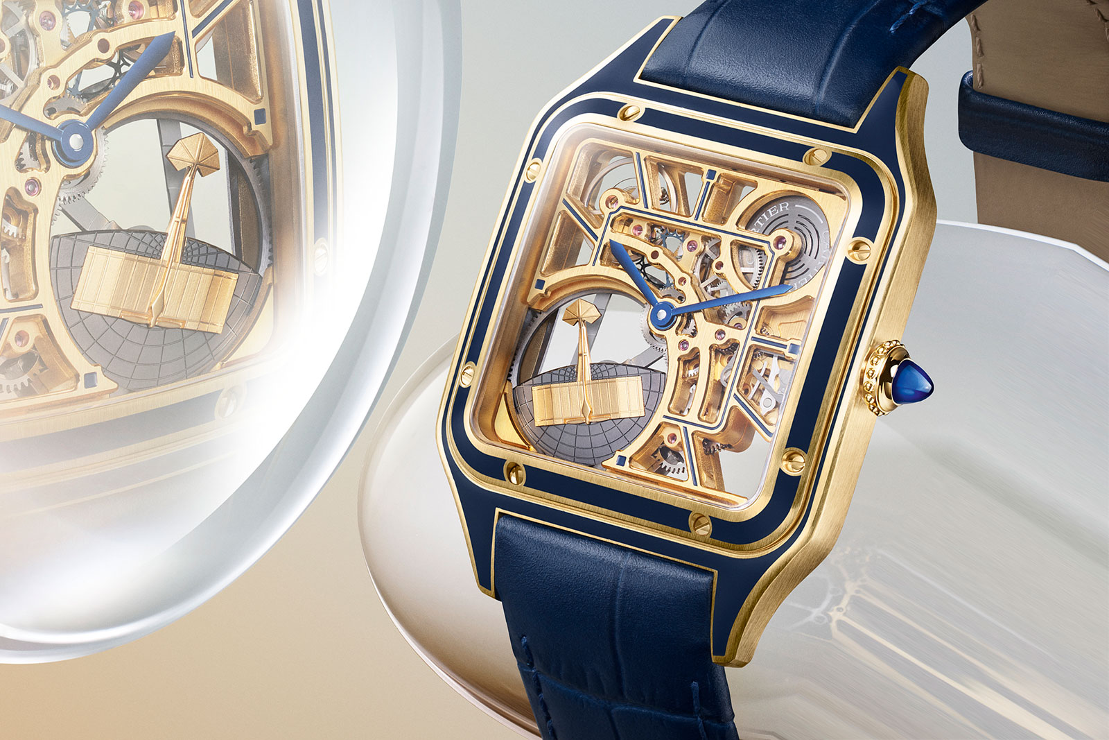 Golden Cartier Automatic Watch For Men