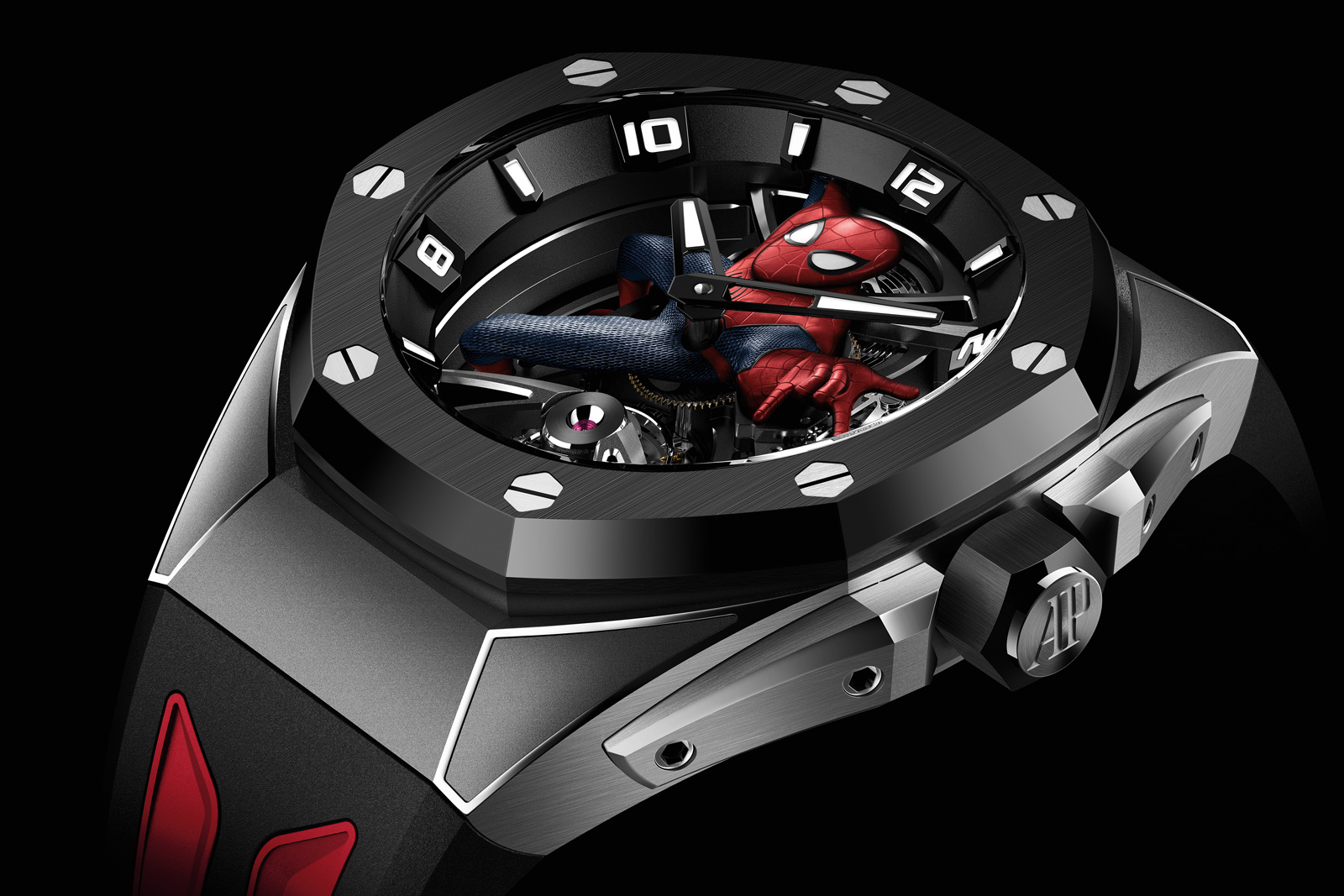 audemars piguet collaborates with marvel on black panther royal oak watch