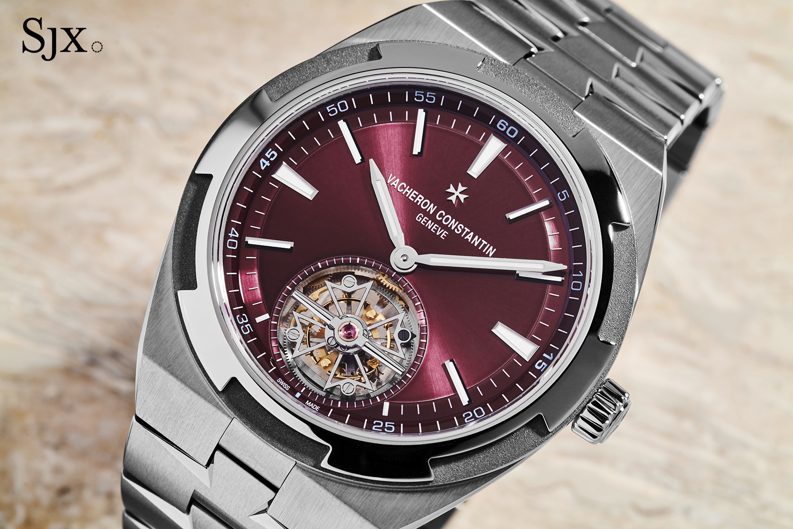 Hands On: Vacheron Constantin's Overseas Tourbillon Titanium Red Dial